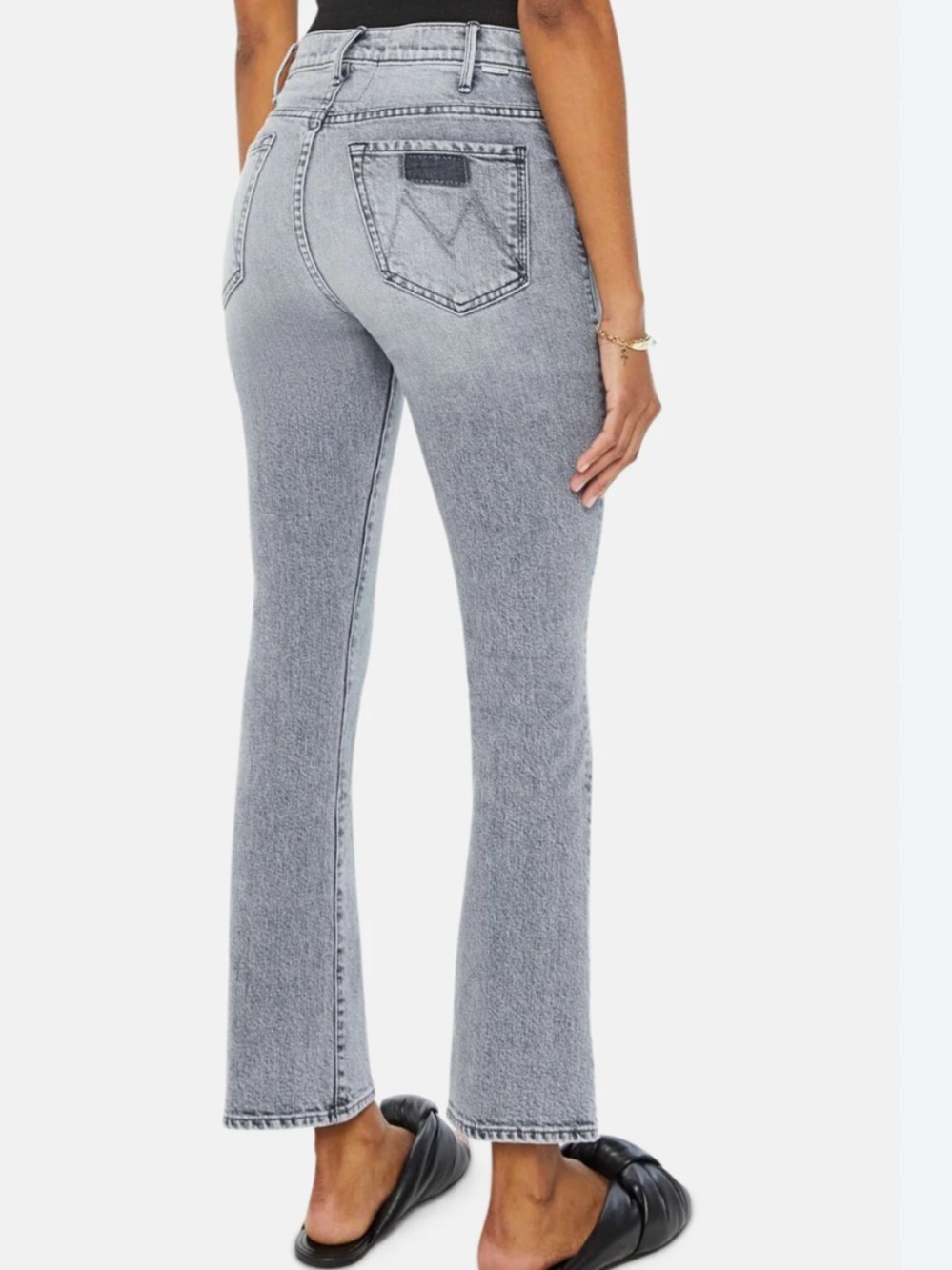 Mother The Hustler Ankle Jeans Drawing a Blank Stretch High Rise Womens 28